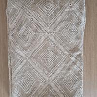 Copriletto matrimoniale uncinetto ricamato a mano