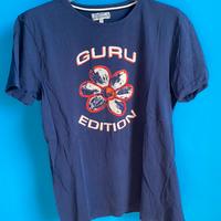 T-shirt Guru in cotone blu, taglia S.