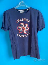T-shirt Guru in cotone blu, taglia S.