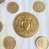 Lotto monete in lire italiane + medaglia Repubblic