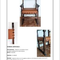 Poltrona antica del '600 in noce - antiquariato