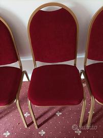 40 sedie imbottite bordeaux per conferenze