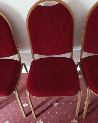 40 sedie imbottite bordeaux per conferenze
