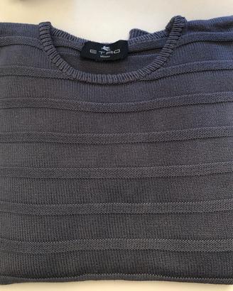 Maglione grigio cotone Etro