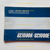 Suzuki GS 1000 H -1000 E 1978 manuale uso italiano