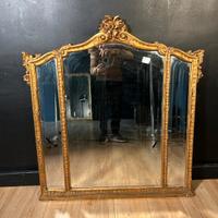 Specchiera in Legno Dorato Stile Luigi XVI