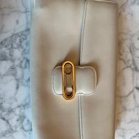 Borsa a mano vintage in pelle avorio