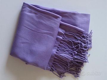 Scialle seta e pashmina, fatto a mano, come nuovo