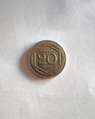 20 Centesimi 1919 "Esagono"-Vittorio Emanuele III 