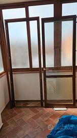 Porta finestra in legno e finestra alluminio