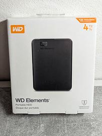 WD Elements 4TB Hard Disk Portatile Nuovo