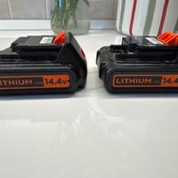 Coppia Batterie black+decker lithium 1,5 ah 14.4v