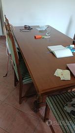 Tavolo legno massello con sedie