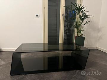 Tavolo da salotto in vetro fumé