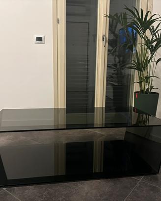 Tavolo da salotto in vetro fumé