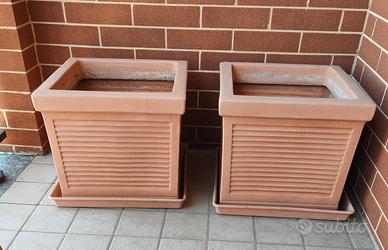 vasi millerighe cm 45  usati con sottovaso