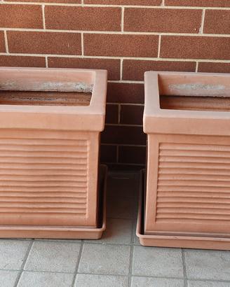 vasi millerighe cm 45  usati con sottovaso