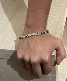 Bracciale uomo Comete Gioielli acciaio con zirconi