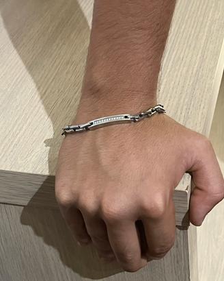 Bracciale uomo Comete Gioielli acciaio con zirconi