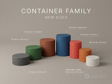 Contenitore Stampato in 3D (Varie Misure e Colori)