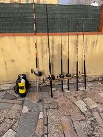 Set n. 6 canne da traina