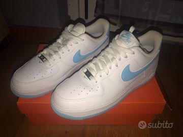 Nike Air Force 1 bianche e azzurre 42,5 nuove