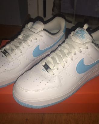 Nike Air Force 1 bianche e azzurre 42,5 nuove