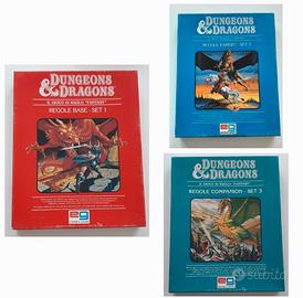 D&D DUNGEONS&DRAGONS SET:REGOLE BASE+EXPERT+COMPA