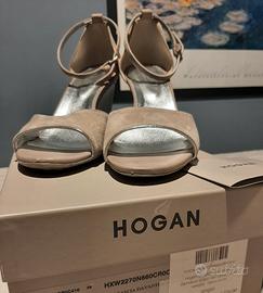 Sandalo Hogan in camoscio grigio