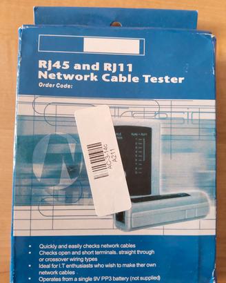 Tester cavi lan RJ45 ed RJ11