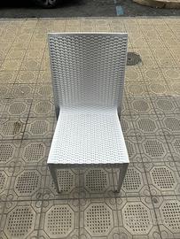 Sedie bianche rattan