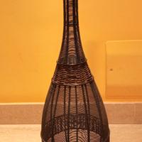 Vaso anfora etnico metallo legno perfetto