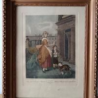 Grande quadro, stampa antica inglese