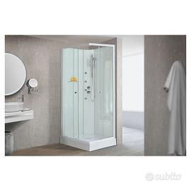 Cabina doccia con radio luci e idro latarali 80x90