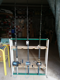 N. 3 Canne da Pesca Taglia Grossa Complete