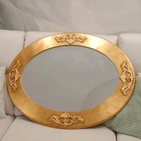 specchio in legno e foglia oro