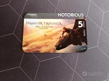 Carta Notorius cinema 5 ingressi 