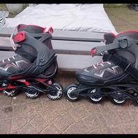Roller fitness misura 35/38 FIT 3 nero e rosso