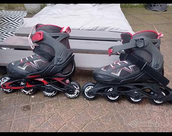 Roller fitness misura 35/38 FIT 3 nero e rosso