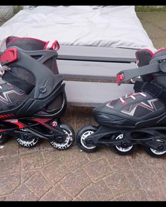 Roller fitness misura 35/38 FIT 3 nero e rosso