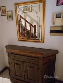 Mobiletto legno con Specchiera