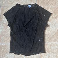 Top traforato nero H&M Divided – XS