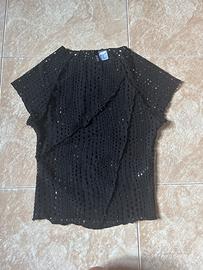 Top traforato nero H&M Divided – XS