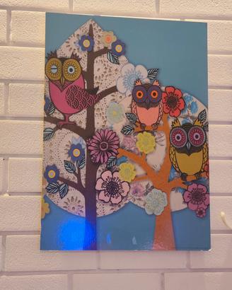 Gratis quadro IKEA con gufi