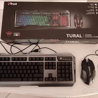 tastiera trust + mouse gxt + scatola originale