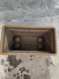 vaso in plastica rettangolare 