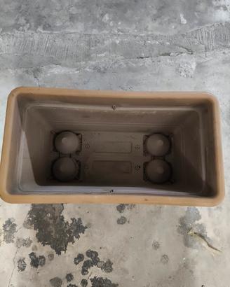 vaso in plastica rettangolare 
