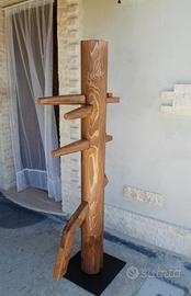 Uomo di legno wooden dummy wing chun base in ferro