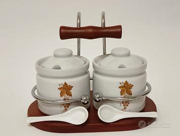 VASETTI PORTASPEZIE O SALI CON SUPPORTO