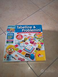 gioco da tavolo "Tabelline e problemini"